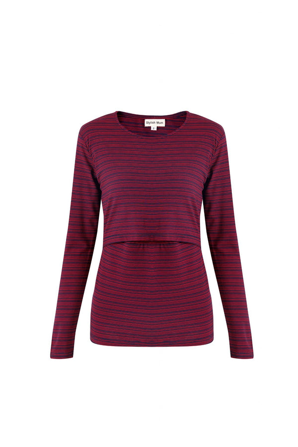 Suzie Stripe Breastfeeding Top - Stylish Mum