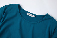 Tracy Teal Breastfeeding Skater Dress - Stylish Mum